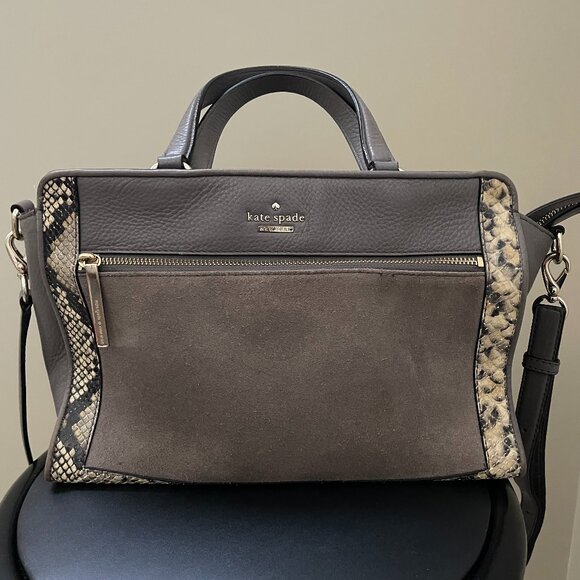 Kate Spade leather-suede satchel - Picture 1 of 6